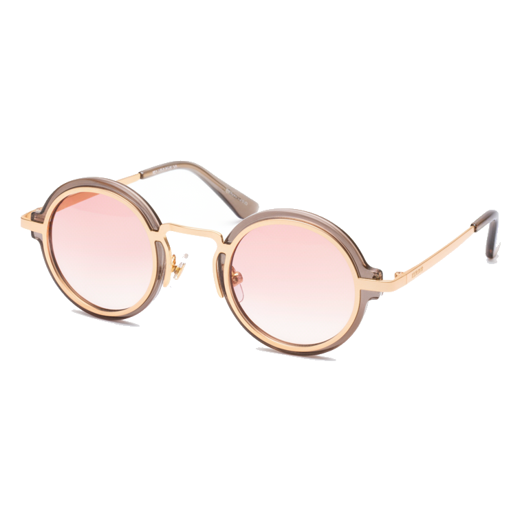 Vinyl Round — Brown Pink Gold