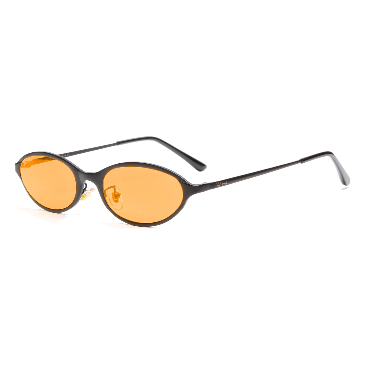 Glitch Oval — Black Orange